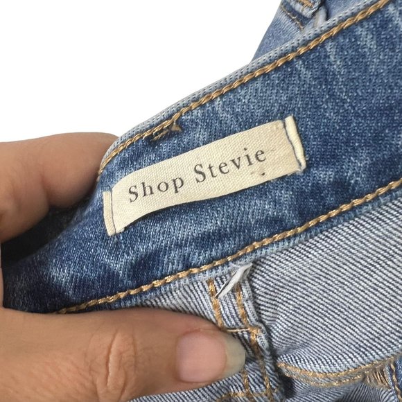 Shop Stevie Chicago Distressed Mid Rise Light Wash Jeans 11 - Picture 3 of 9